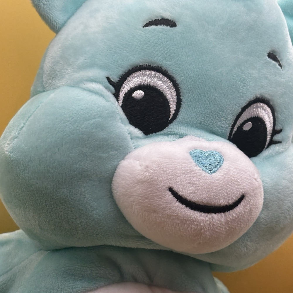 Care Bears Plush Stuffed Toy Wish Bear 14" Teal Soft Huggable Gift For Kids - Picture 3 of 10